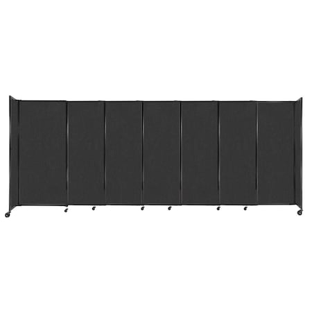 Versare StraightWall Sliding Portable Partition 15'6" x 6' Black Fabric 1472702
